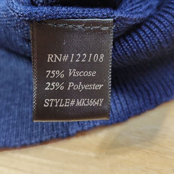 🔥NWT Blue Retro Style Short Sleeve Sweater XLarge - Picture 9 of 10